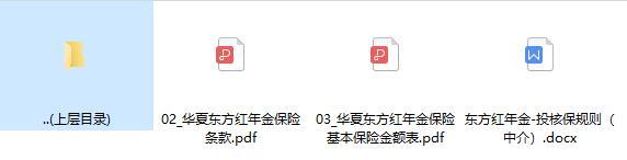 华夏东方红年金保险条款费率投核保规则.zip