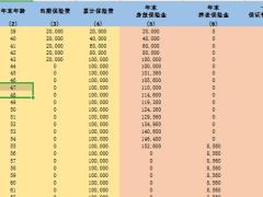 北京人寿京福颐年养老年金保险速查表.xlsx