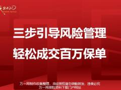 保险精英分享三步引导风险管理轻松成交百万保单33页.pptx