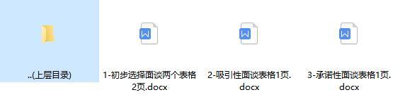 增员面谈初步选择表格吸引面谈表格承诺性面谈表格.zip
