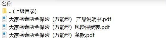 大家盛泰两全保险万能型条款费率说明书投保规则.zip