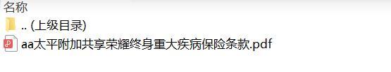 太平附加共享荣耀终身重大疾病保险条款.zip