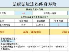 弘康弘运连连终身寿险自动计划书.xlsx