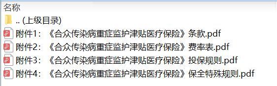 合众传染病重症监护津贴医疗保险条款费率投保保全规则.zip