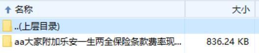 大家附加乐安一生两全保险条款费率现金价值投保规则.zip