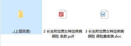 长生附加男女特定疾病保险条款费率.zip