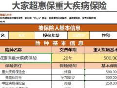 大家超惠保重大疾病保险速查表自动计划书.xlsx