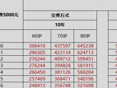 国寿福禄相伴两全保险速查表年交5000.xlsx