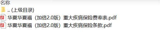 华夏华夏福加倍2.0版重大疾病保险条款费率.rar