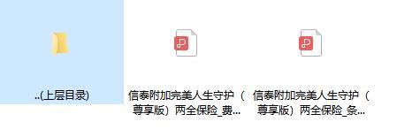 信泰附加完美人生守护尊享版两全保险条款费率.zip