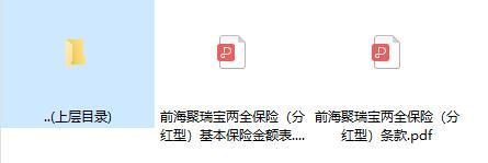 前海聚瑞宝两全保险分红型条款费率表.rar