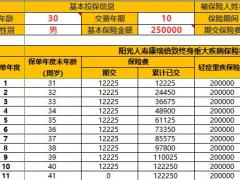 阳光人寿康瑞倍致终身重大疾病保险计算器个人版适用邮储农商行信用社.xlsx