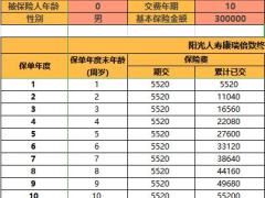 阳光人寿康瑞倍致终身重大疾病保险计算器家庭版适用邮储农商行信用社.xlsm