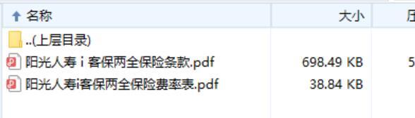 阳光人寿i客保两全保险条款费率表.rar