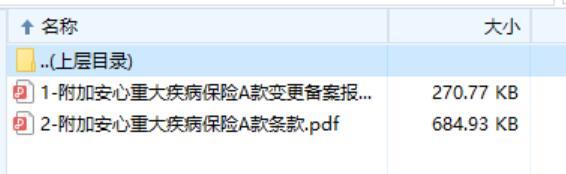 北大方正人寿附加安心重大疾病保险A款条款.rar