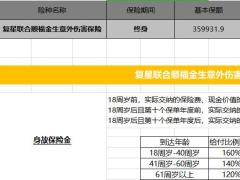 复星联合顺福金生意外伤害保险利益演示速查表.xls