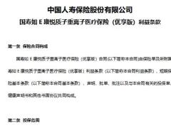 国寿如E康悦质子重离子医疗保险优享版利益条款费率15页.docx
