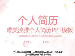 唯美淡雅个人简历PPT模25页.pptx