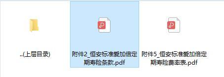恒安标准爱加倍定期寿险条款费率表.rar