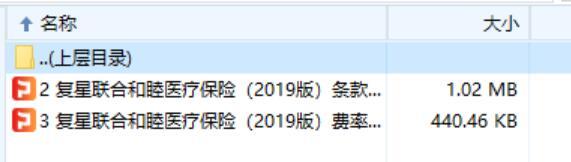 复星联合和睦医疗保险2019版条款费率表.rar