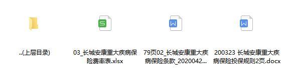 长城安康重大疾病保险条款费率表投保规则.rar