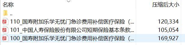 国寿附加乐学无忧门急诊费用补偿医疗保险A款短期保险条款费率表.rar