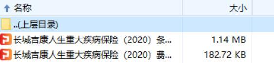 长城吉康人生重大疾病保险2020条款费率表.rar