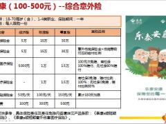泰康人寿乐泰安康综合意外保险产品特色投保示例运营规则15页.pptx