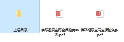 横琴福康宝两全保险条款费率表.rar