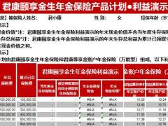 君康颐享金生年金保险计划书.xls