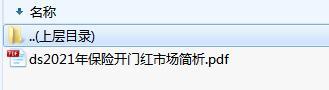 2021年保险开门红市场简析.rar