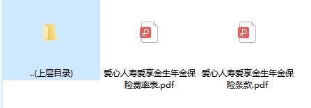 爱心人寿爱享金生年金保险条款费率表.rar