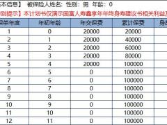 国富人寿鑫享年年终身寿险利益演示自动计划书.xlsx