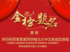 红色喜报金榜题名PPT模板8页.ppt