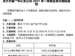 中心支公司2021年一季度业务方案4页.docx