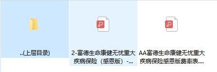 富德生命康健无忧重大疾病保险感恩版条款费率表.rar