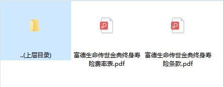 富德生命传世金典终身寿险条款费率.rar