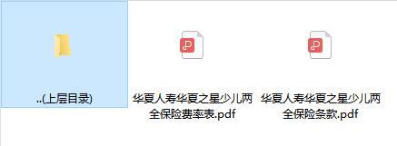 华夏人寿华夏之星少儿两全保险条款费率.rar