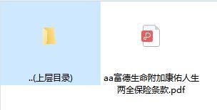 富德生命附加康佑人生两全保险条款.rar