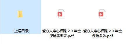 爱心人寿心相随 2.0 年金保险条款费率.rar