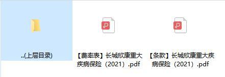 长城欣康重大疾病保险2021条款费率.rar