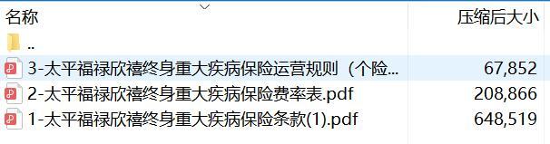 太平福禄欣禧终身重大疾病保险条款费率规则.rar