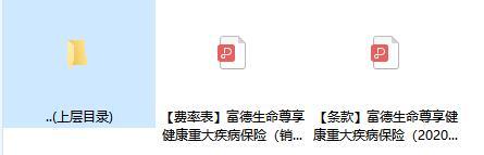 富德生命尊享健康重大疾病保险条款费率.rar