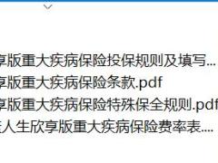 幸福健康人生欣享版重大疾病保险条款费率规则.rar