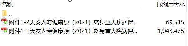 天安人寿健康源2021终身重大疾病保险条款费率.rar