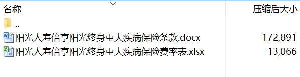 阳光人寿倍享阳光终身重大疾病保险条款费率.rar
