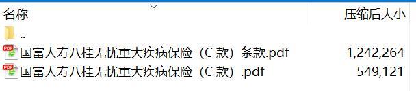 国富人寿八桂无忧重大疾病保险C款条款费率.rar