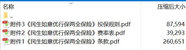 民生如意优行保两全保险条款费率投保规则.rar