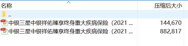 中银三星中银祥佑臻享终身重大疾病保险2021版条款费率.rar