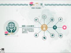 夏日荷花复古PPT模板26页.pptx